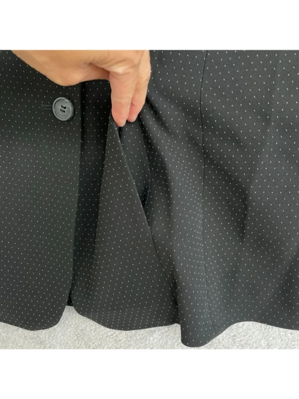 Talbots Women's 6 Black Polka Dot Blazer Make In Japan  P0195